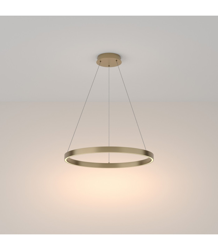 Rim Modern 60cm Pendant Ceiling Light Brass 3000K 2200lm White Shade