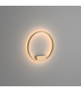 Rim Modern 40cm Integrated LED Wall Lamp Brass 3000K 1200lm White Shade