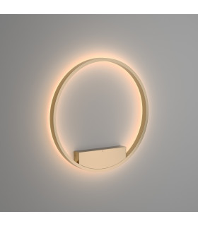 Rim Modern 60cm Integrated LED Wall Lamp Brass 3000K 1800lm White Shade