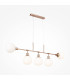 Erich Modern Bar Pendant Ceiling Light Gold 5xE14 White Shade-2