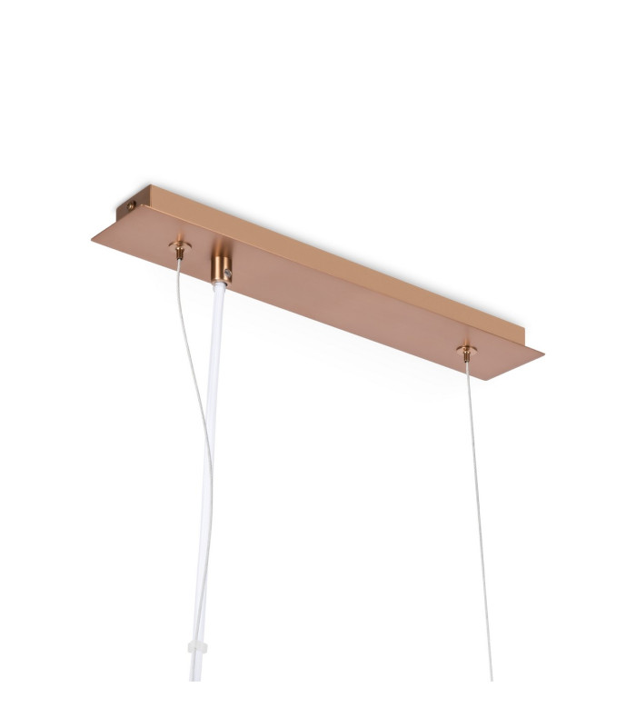 Erich Modern Bar Pendant Ceiling Light Gold 5xE14 White Shade-3