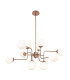 Erich Modern Multi Arm Pendant Ceiling Light Gold 12xE14 White Shade-1