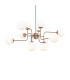 Erich Modern Multi Arm Pendant Ceiling Light Gold 12xE14 White Shade-2