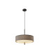 Bergamo Modern Cylindrical Pendant Ceiling Light Black 5xE27 Grey Shade-1