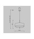 Bergamo Modern Cylindrical Pendant Ceiling Light Black 5xE27 Light Grey Shade-3