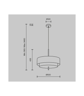 Bergamo Modern Cylindrical Pendant Ceiling Light Black 5xE27 White Shade-3