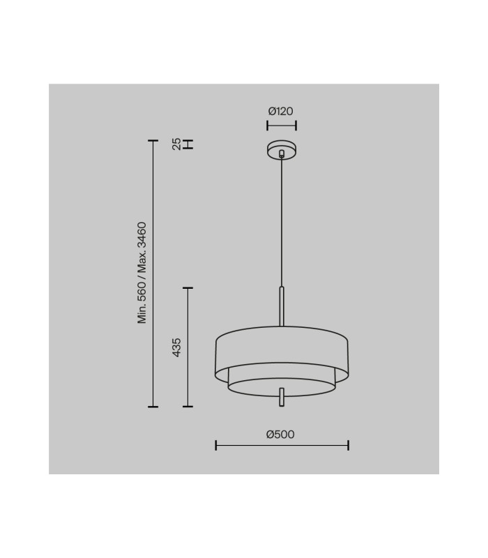 Bergamo Modern Cylindrical Pendant Ceiling Light Black 5xE27 White Shade-3
