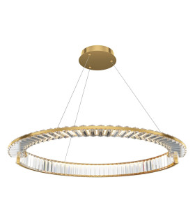 Krone Modern 80cm Pendant Ceiling Light Brass 3000K 2925lm Crystal Shade-1