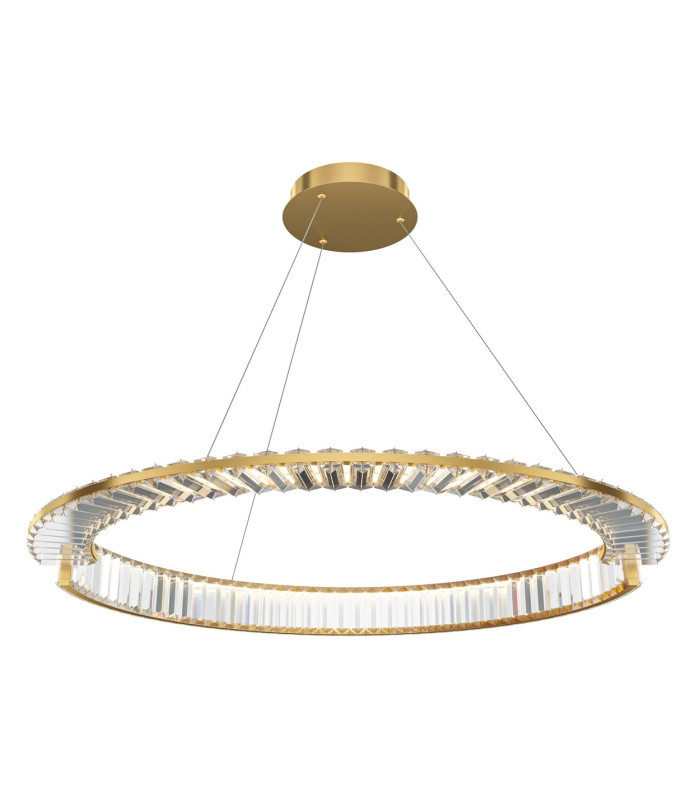 Krone Modern 80cm Pendant Ceiling Light Brass 3000K 2925lm Crystal Shade-1