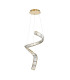 Krone Swirl Modern Pendant Ceiling Light Brass 3000K 3300lm Crystal Shade-1