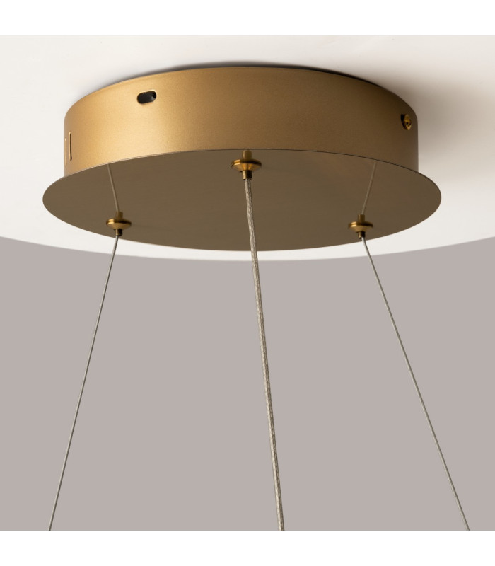 Krone Swirl Modern Pendant Ceiling Light Brass 3000K 3300lm Crystal Shade-6