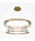 Krone Twin Ring Modern 80cm Pendant Ceiling Light Gold 4000K 6000lm Crystal Shade-1