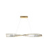 Krone Modern 100cm Bar Pendant Ceiling Light Brass 3000K 1900lm Crystal Shade-1
