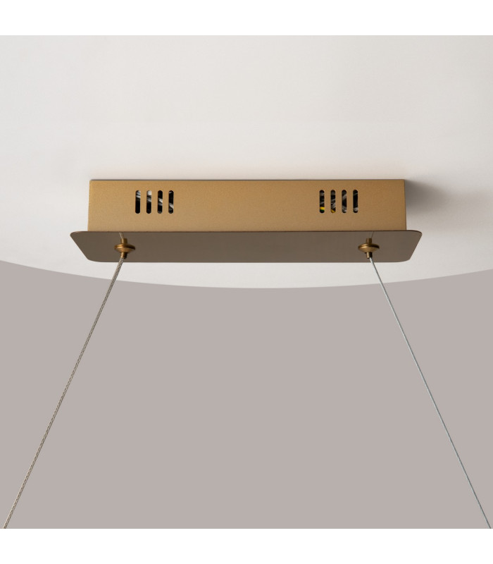 Krone Modern 100cm Bar Pendant Ceiling Light Brass 3000K 1900lm Crystal Shade-6