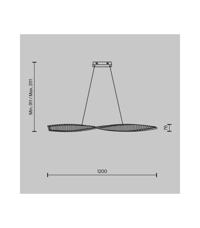 Krone Modern 120cm Bar Pendant Ceiling Light Brass 3000K 2600lm Crystal Shade-7