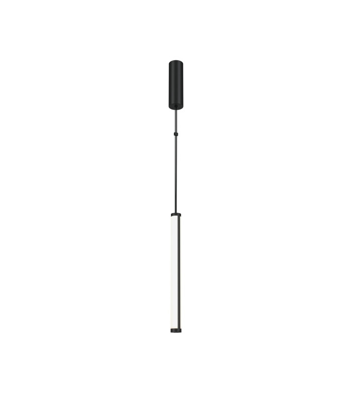 Supersymmetry Modern Slim Pendant Ceiling Light Dimmable Black 4000K 1000lm White Shade