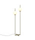 The Sixth Sense Modern Multi Arm Floor Lamp Brass 3000K 950lm White Shade-1