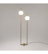 The Sixth Sense Modern Multi Arm Floor Lamp Brass 3000K 950lm White Shade-2