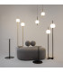 The Sixth Sense Modern Multi Arm Floor Lamp Brass 3000K 950lm White Shade-3