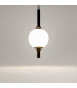 The Sixth Sense Modern Globe Pendant Ceiling Light Black 3000K 500lm White Shade-4