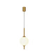 The Sixth Sense Modern Globe Pendant Ceiling Light Brass 3000K 500lm White Shade-1