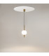 The Sixth Sense Modern Globe Pendant Ceiling Light Brass 3000K 500lm White Shade-2