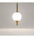 The Sixth Sense Modern Globe Pendant Ceiling Light Brass 3000K 500lm White Shade-4