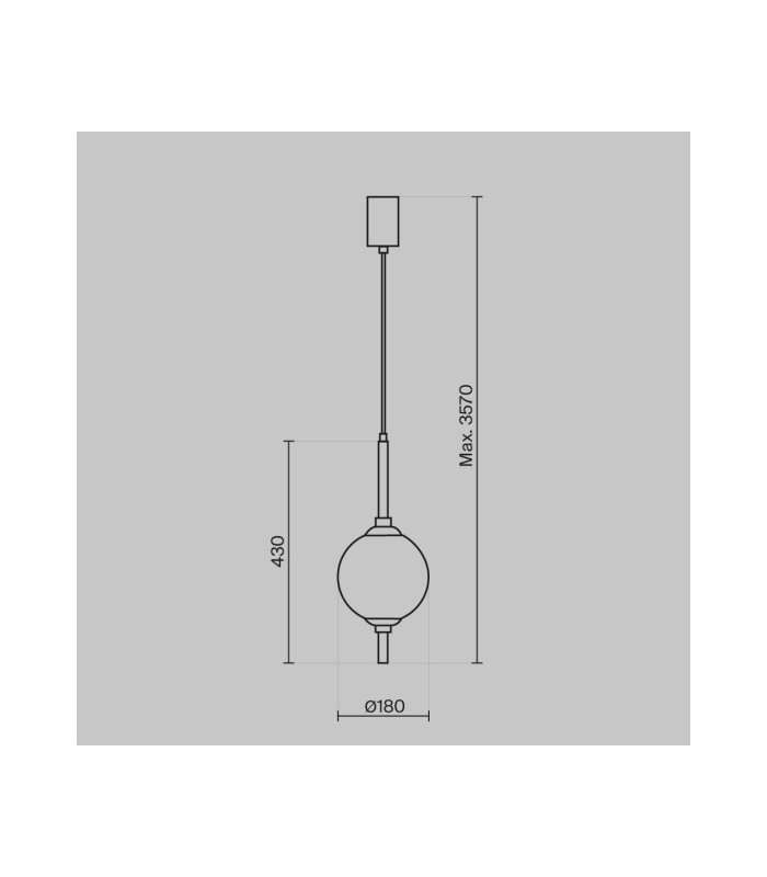 The Sixth Sense Modern Globe Pendant Ceiling Light Brass 3000K 500lm White Shade-6
