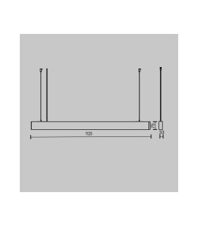 Basis Bar Pendant Ceiling Light Dimmable White-2