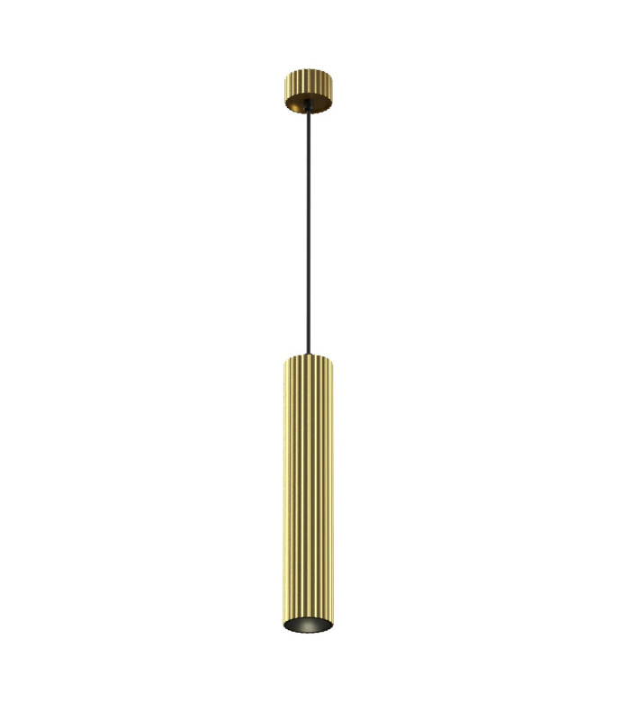 Calipso Slim Pendant Ceiling Light Brass 1xGU10-1