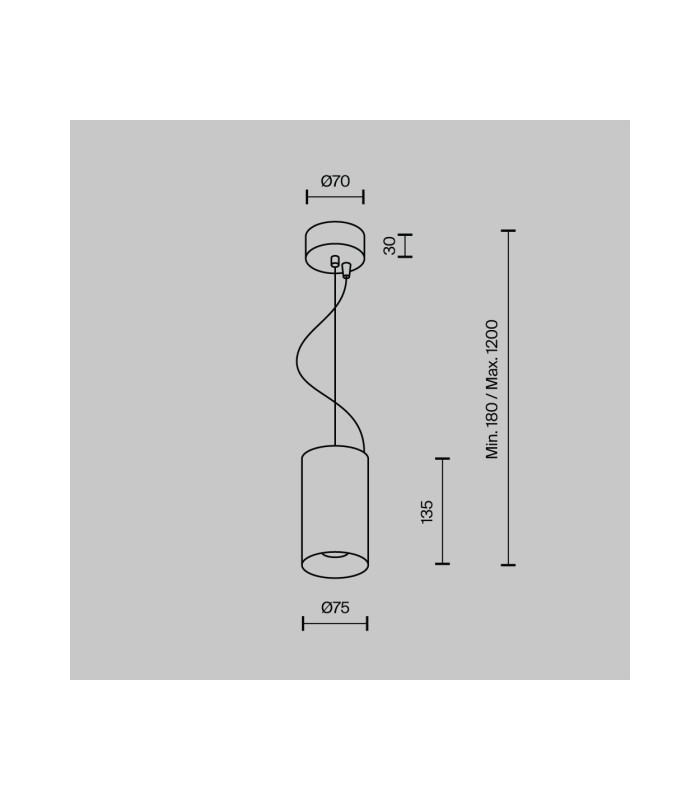 Efir Slim Pendant Ceiling Light White 3000K 1230lm-3