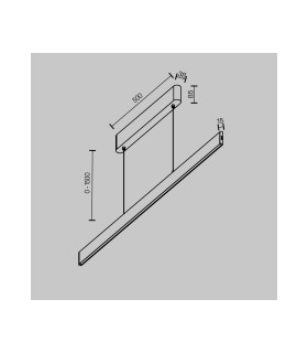 Euphoria Bar Pendant Ceiling Light Dimmable Brass-2