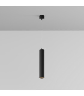 Focus Led Slim Pendant Ceiling Light Black 4000K 1000lm-1