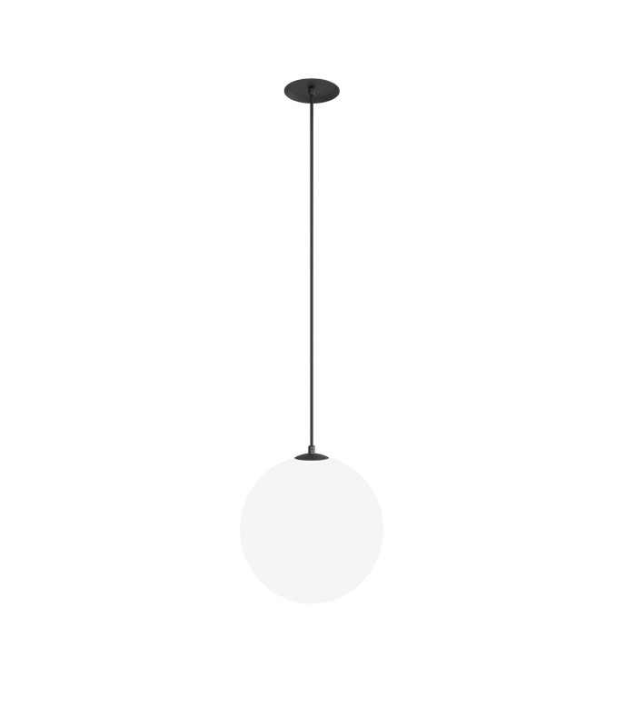 Luna 20cm RECESSED Globe Pendant Ceiling Light Black And White 3000K 310lm-1