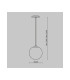 Luna 20cm RECESSED Globe Pendant Ceiling Light Black And White 3000K 310lm-3