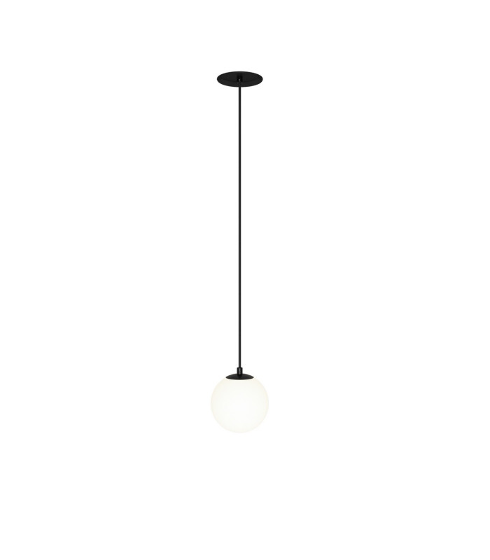 Luna 10cm RECESSED Globe Pendant Ceiling Light Black And White 4000K 330lm-1