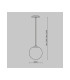 Luna 10cm RECESSED Globe Pendant Ceiling Light Black And White 4000K 330lm-3