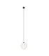 Luna 20cm Globe Pendant Ceiling Light Black And White 4000K 350lm-1