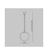 Luna 10cm Globe Pendant Ceiling Light Black And White 3000K 300lm-3