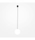 Luna 20cm Globe Pendant Ceiling Light Black And White 3000K 310lm-1