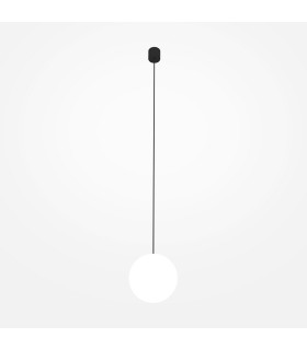 Luna 20cm Globe Pendant Ceiling Light Black And White 3000K 310lm-1