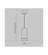 Orlo Slim Pendant Ceiling Light White 3000K 560lm-3