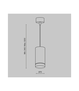 Orlo Slim Pendant Ceiling Light White 3000K 560lm-3