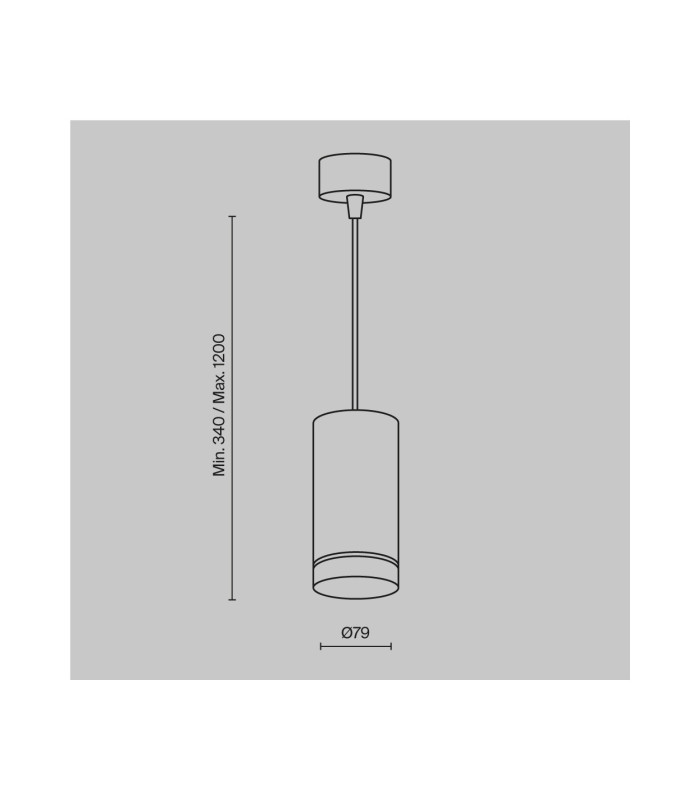Orlo Slim Pendant Ceiling Light White 3000K 560lm-3