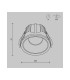 Alfa Led Round Recessed Downlight White 2700K 750lm-3
