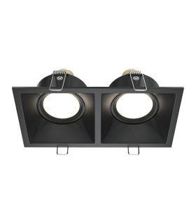 Dot Twin Recessed Downlight Black 2xGU10-1