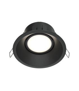 Dot Round Recessed Downlight Black 1xGU10-1