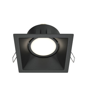 Dot Square Recessed Downlight Black 1xGU10-1