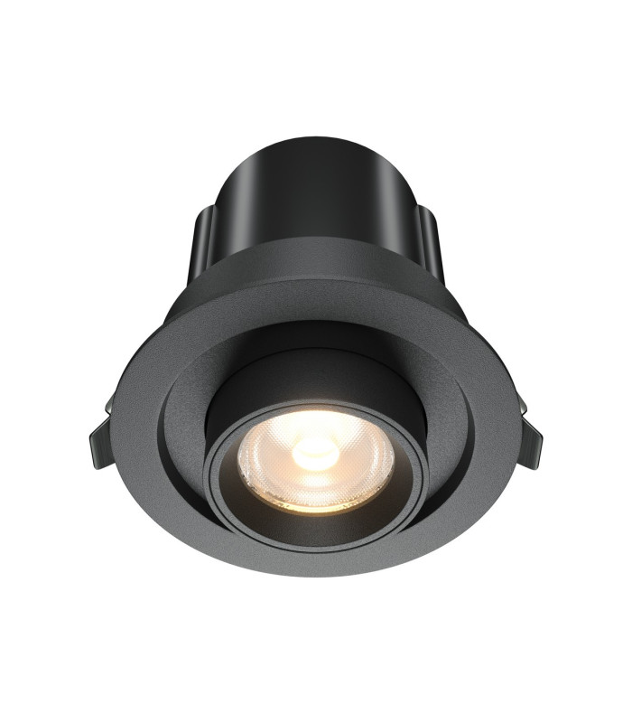 Hidden Round Recessed Downlight Black 3000K 760lm-1