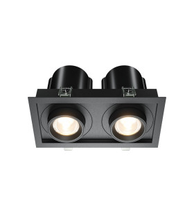 Hidden Twin Recessed Downlight Black 3000K 1400lm-1
